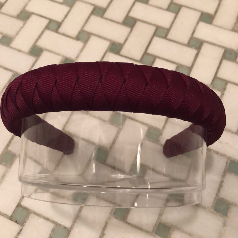 Burgundy braided headband